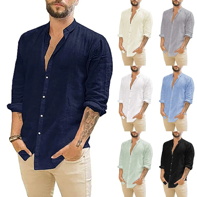 ¿Cómo combinan las diferentes camisas lino de hombre con trajes y corbatas?插图