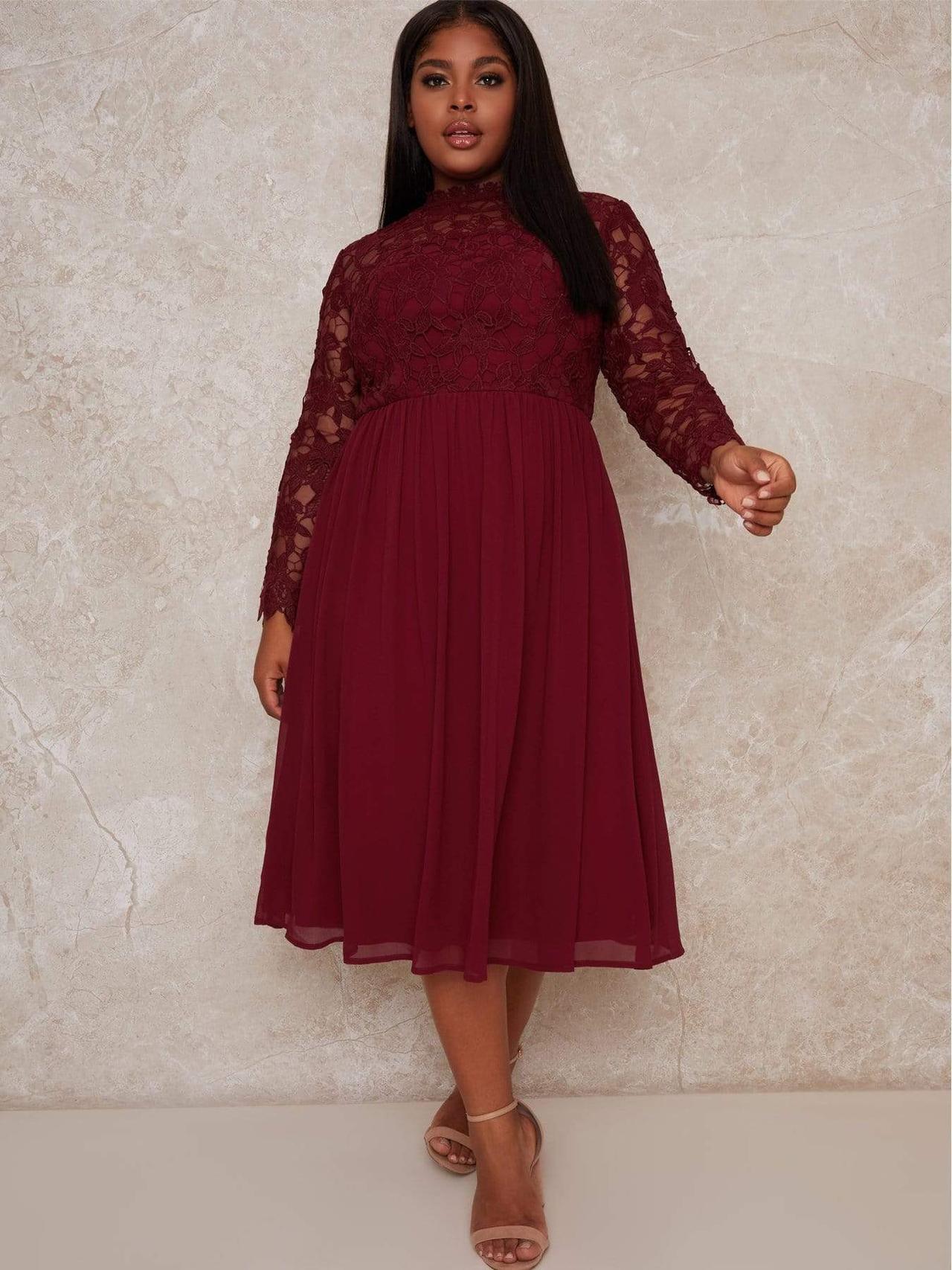 long sleeve dresses for wedding guest