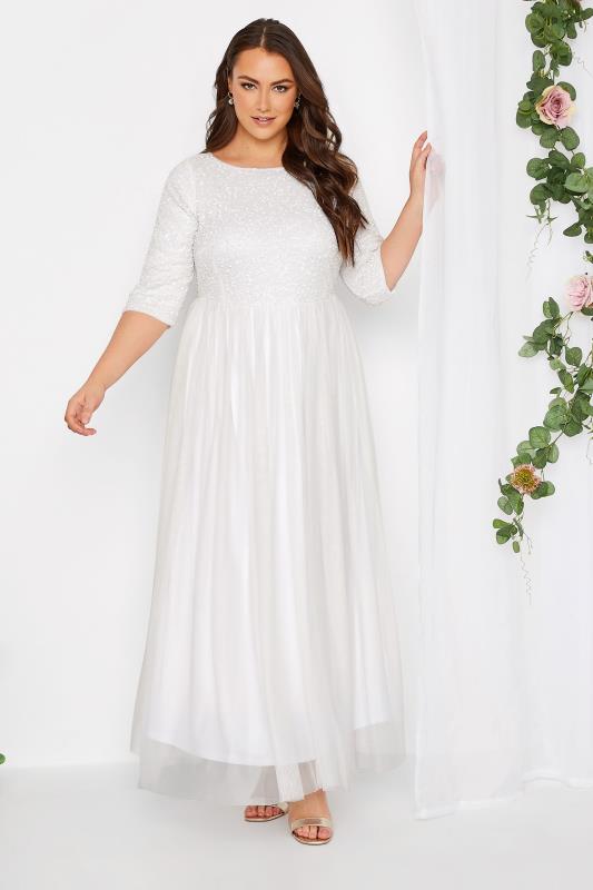 white dresses plus size