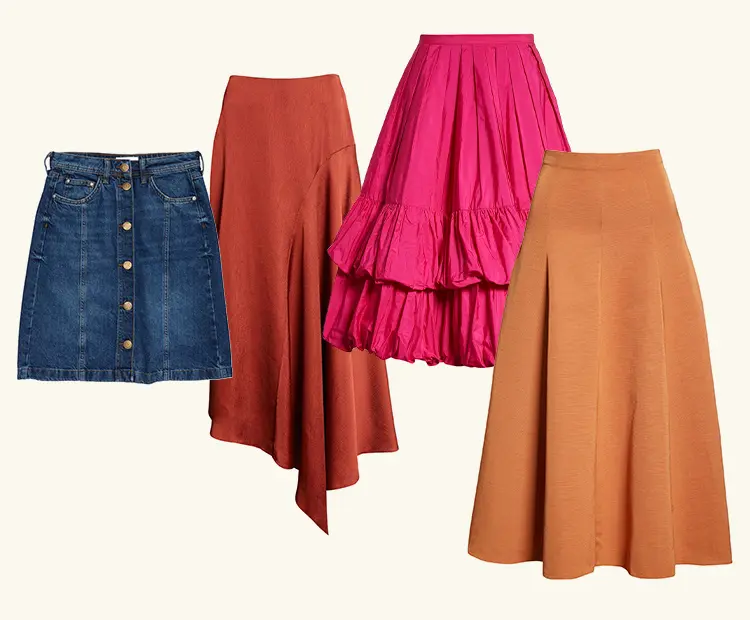 different types of  skirts