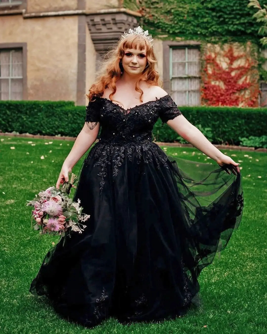 plus size black dresses for wedding