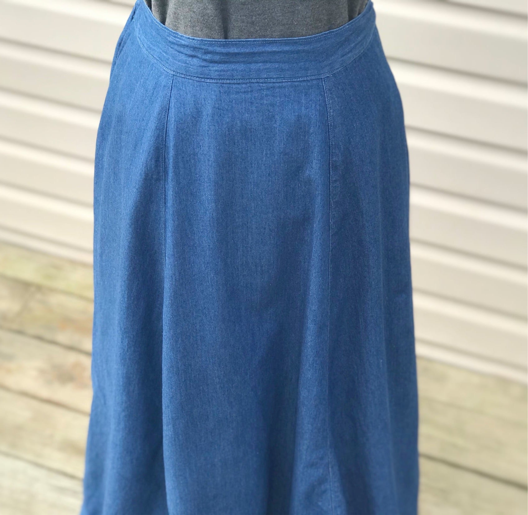 modest denim skirts 