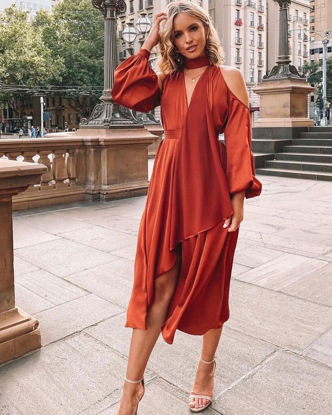 burnt orange dresses