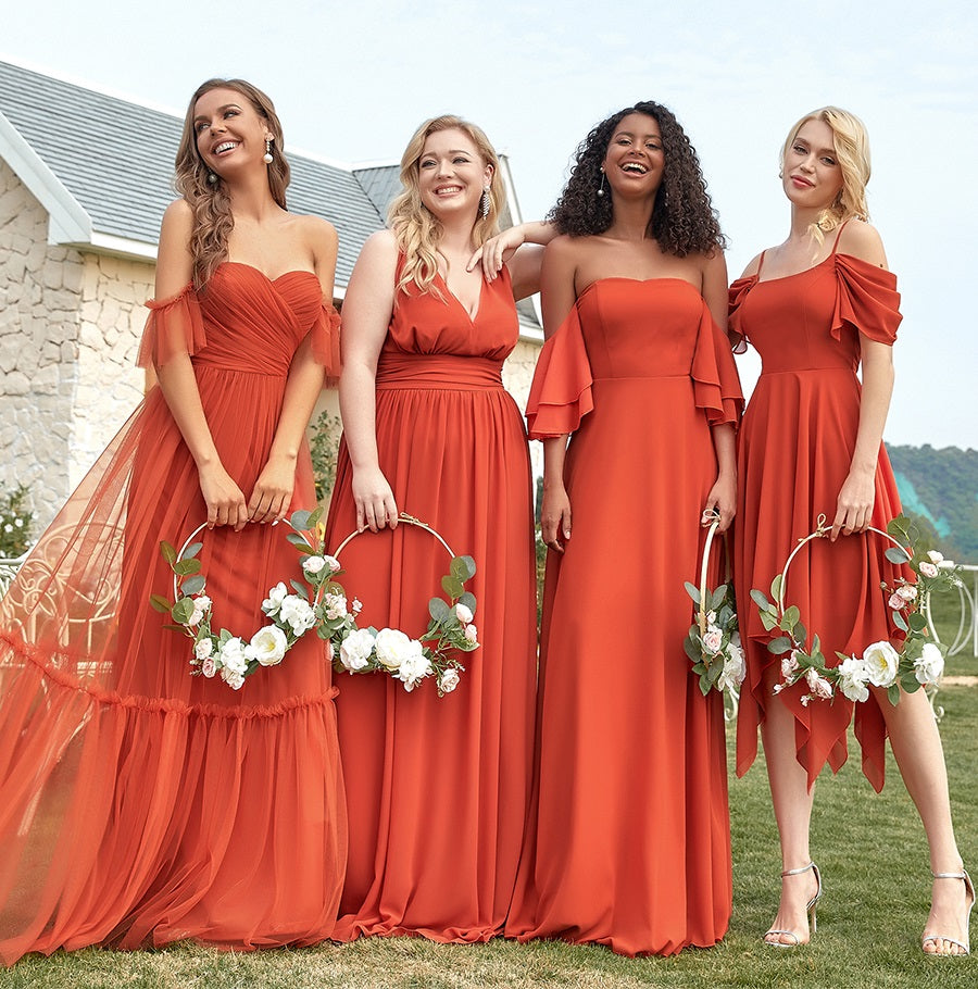 burnt orange dresses