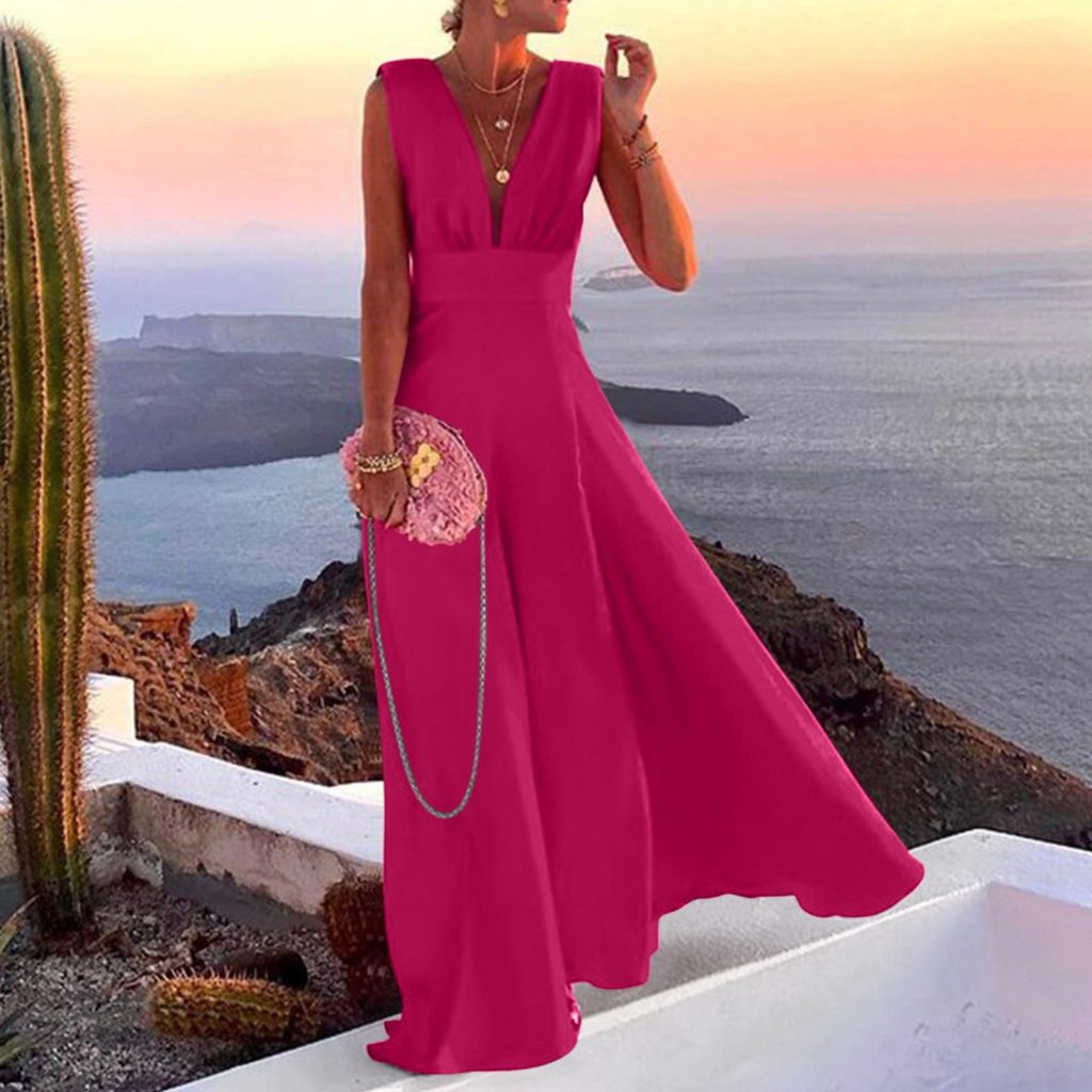 pink maxi dresses