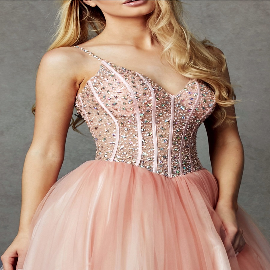 blush prom dresses