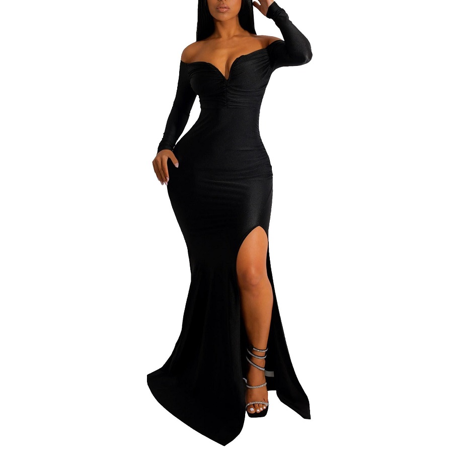 black formal dresses long