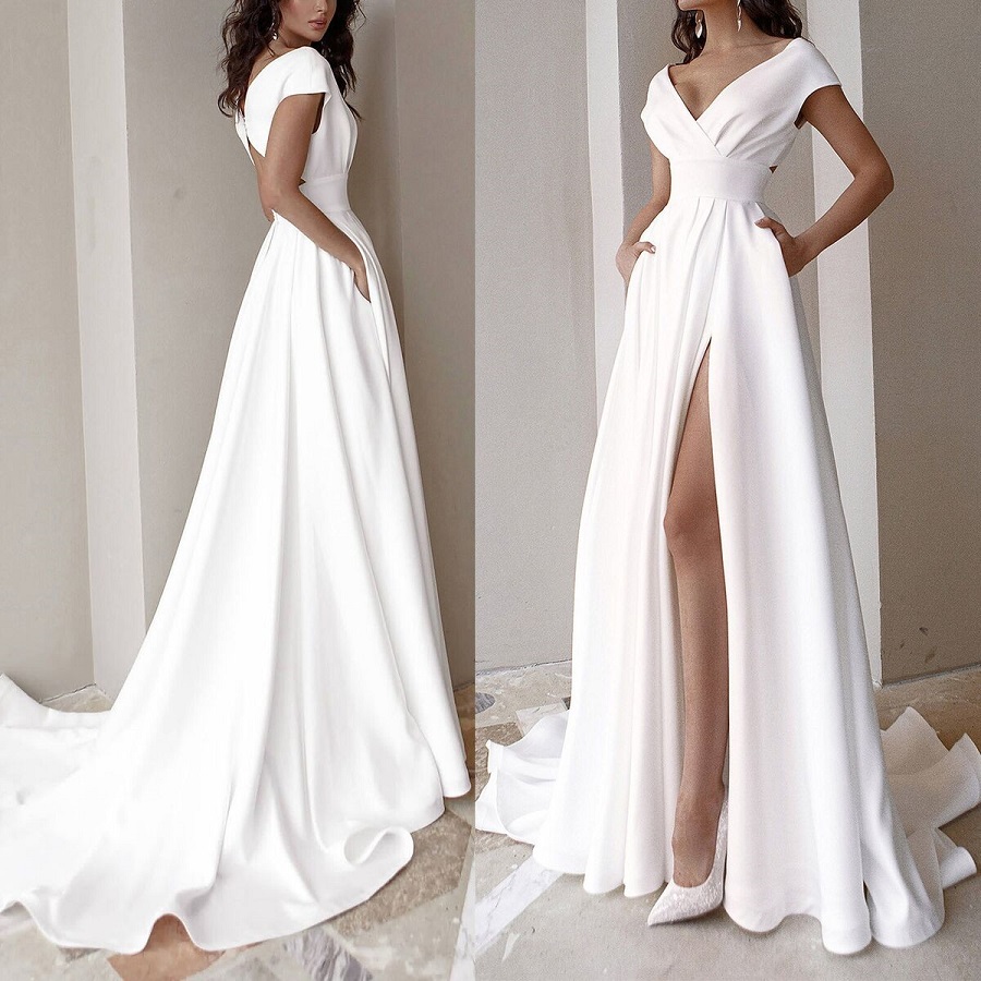 Elegant White Long Dresses for 2024 Galas缩略图